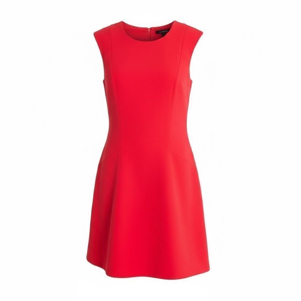 H&M Cap Sleeve Exposed Back‎ Zip Stretch Cocktail Mini Dress Hot Pink Size 10